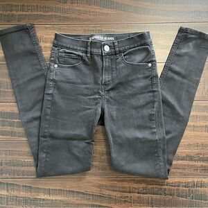 Express Faded Black High Rise Skinny Jeans